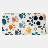 犬の足跡アート - 忠実な足跡 Case-Mate iPhoneケース (裏面 (横))