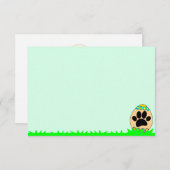 犬の足跡イースターエッグプリントブランク ノートカード (正面/裏面)