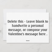 犬の足跡カスタマイズ可能なバレンタインデーのメッセージ 休日 シーズンカード (裏面)