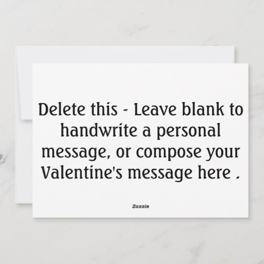 犬の足跡カスタマイズ可能なバレンタインデーのメッセージ 休日 シーズンカード (裏面)