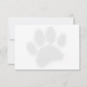 犬の足跡ゴムスタンプ効果ブランク ノートカード (裏面)