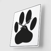 犬の足跡スクエア スクエア壁時計 (傾斜)