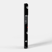 犬の足跡ハート柄 iPhoneケース (右側面)