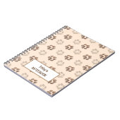 犬の足跡パターンのカスタマイズ ノートブック (左側)