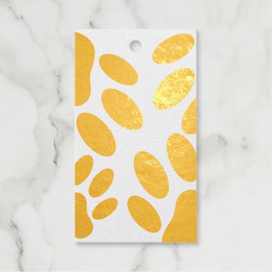 犬の足跡パターン ギフトタグ (正面)