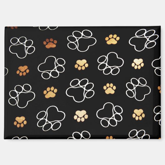 犬の足跡マグネット マグネット (正面)