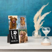 犬の足跡3枚組写真コラージュ ペットラバー  フォトプラーク (側面)