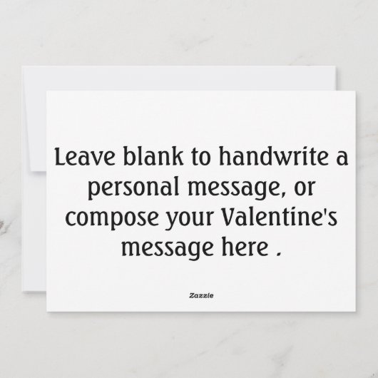 犬の足跡 カスタマイズ可能なバレンタインメッセージ シーズンカード (裏面)