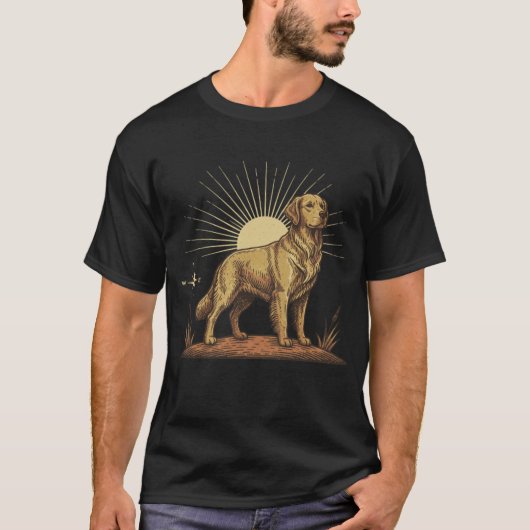 犬の足跡 – シンプルな犬好きデザイン Tシャツ (正面)