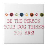 犬の足跡 タイル (正面)