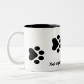 犬の足跡 ツートーンマグカップ (左)