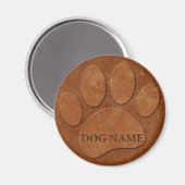 犬の足跡 偽テラコッタプリント マグネット (正面/裏面)