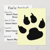 犬の足跡 招待状 (正面/裏面)