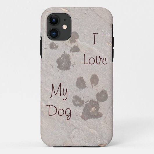 犬の足跡 – 私は私の犬のiPhone 5ケースを愛する Case-Mate iPhoneケース (裏面)
