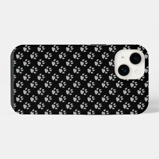 犬の足跡 iPhoneケース (裏面横)