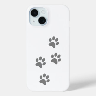 犬の足跡iPhoneケース - かわいいアニマルプリント iPhone 15ケース