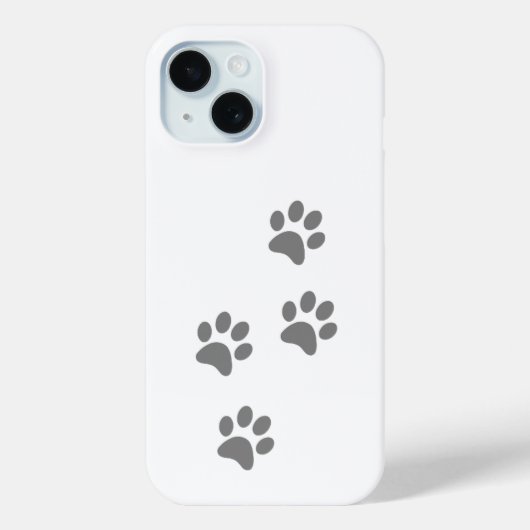 犬の足跡iPhoneケース - かわいいアニマルプリント Case-Mate iPhoneケース (裏面)