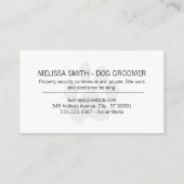 犬の足 | かわいい犬 名刺 (裏面)