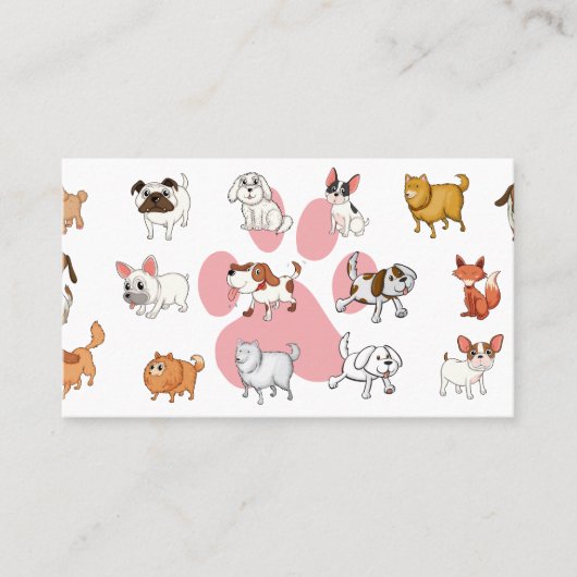 犬の足 | かわいい犬 名刺 (正面)