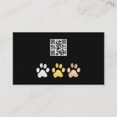 犬の足(シルバー、金ゴールド、ブロンズ) | QRコード 名刺 (正面)