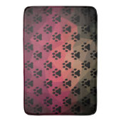 犬の足、動物の足跡、猫のペット動物 バスマット (正面縦)