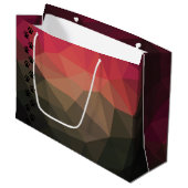 犬の足、動物の足跡、猫のペット動物 ラージペーパーバッグ (正面アングル)