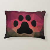 犬の足、動物の足跡、猫の足 アクセントクッション (裏面)