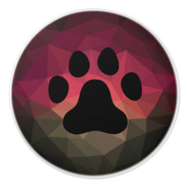 犬の足、動物の足跡、猫の足 セラミックノブ