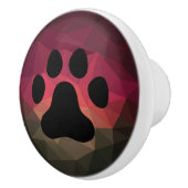 犬の足、動物の足跡、猫の足 セラミックノブ (右)