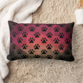 犬の足、動物の足跡、猫の足 ランバークッション (ブランケット)