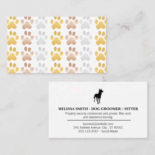 犬の足 名刺 (正面/裏面)
