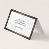 犬の足 |大理石 |ウッド縁ど 名刺 (裏面)