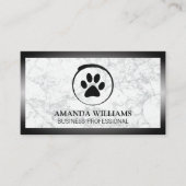 犬の足 |大理石 縁ど | 名刺 (正面)