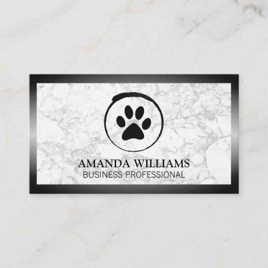 犬の足 |大理石 縁ど | 名刺 (正面)
