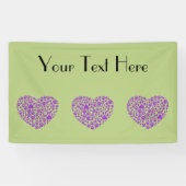 犬の足、子犬の手、動物の手、ハート、ペット 横断幕 (横)