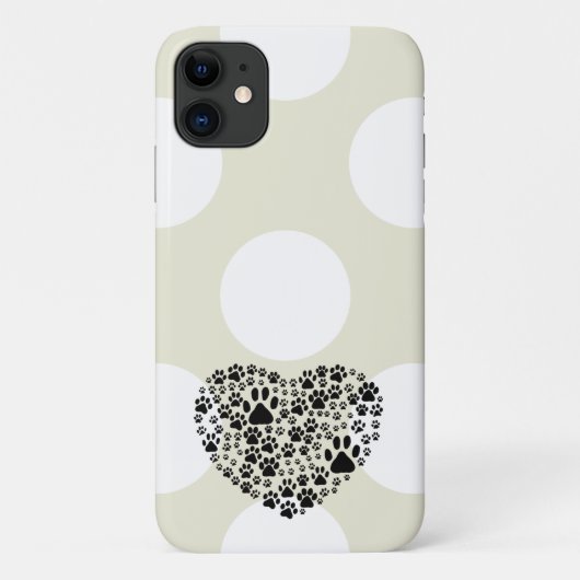 犬の足、子犬の手、動物の手、ハート、ペット Case-Mate iPhoneケース (裏面)