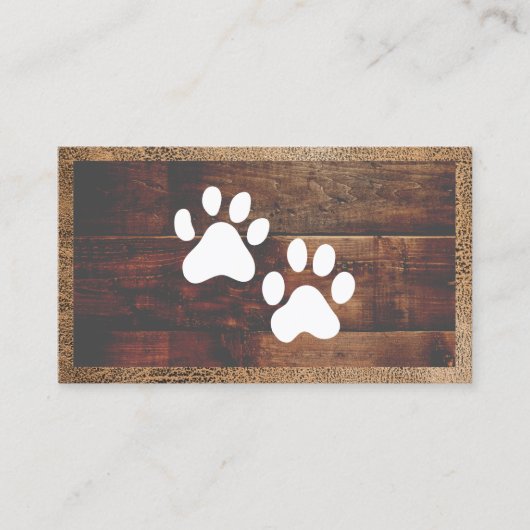 犬の足 | 木材名刺 名刺 (正面)
