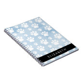 犬の足、白い手、青い水色、あなたの名前 ノートブック (右側)