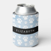 犬の足、白い手、青い水色、あなたの名前 缶クーラー (缶正面)