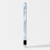 犬の足、白い手、青い水色、あなたの名前 iPhoneケース (左側面)