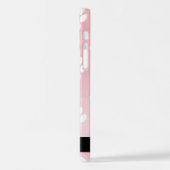 犬の足、白い足、ピンクの水色、あなたの名前 iPhoneケース (左側面)