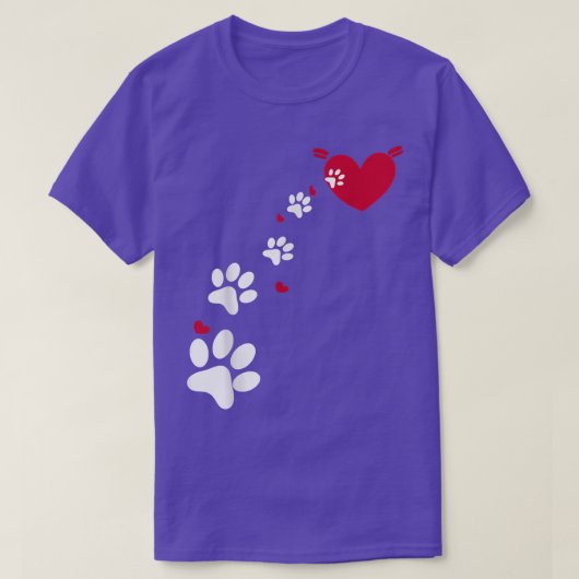 犬の足Tee犬のオーナー、女性と男性、男の子と Tシャツ (デザイン正面)