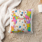 犬の跳ね絵を描 クッション (ブランケット)