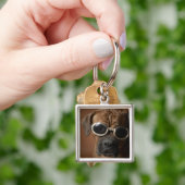 犬の身に着けているサングラス キーホルダー (手)