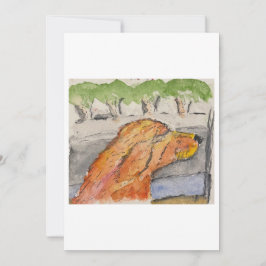 犬の車でのグリーティングカード 招待状