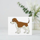 犬の輪郭 ポストカード (スタンド正面)