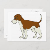 犬の輪郭 ポストカード (正面/裏面)