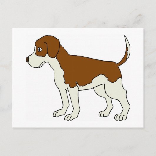 犬の輪郭 ポストカード (正面)