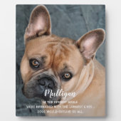 犬の追悼ギフト - ペットの喪失の記念品 - 犬の追悼 フォトプラーク (正面)