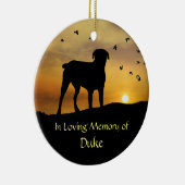 犬の追悼スピリチュアル詩の背中 セラミックオーナメント (右)